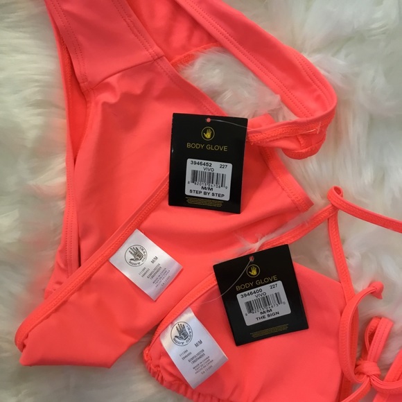 🔥Neon Coral Body Glove Bikini Set 🔥 S M L - Picture 12 of 15